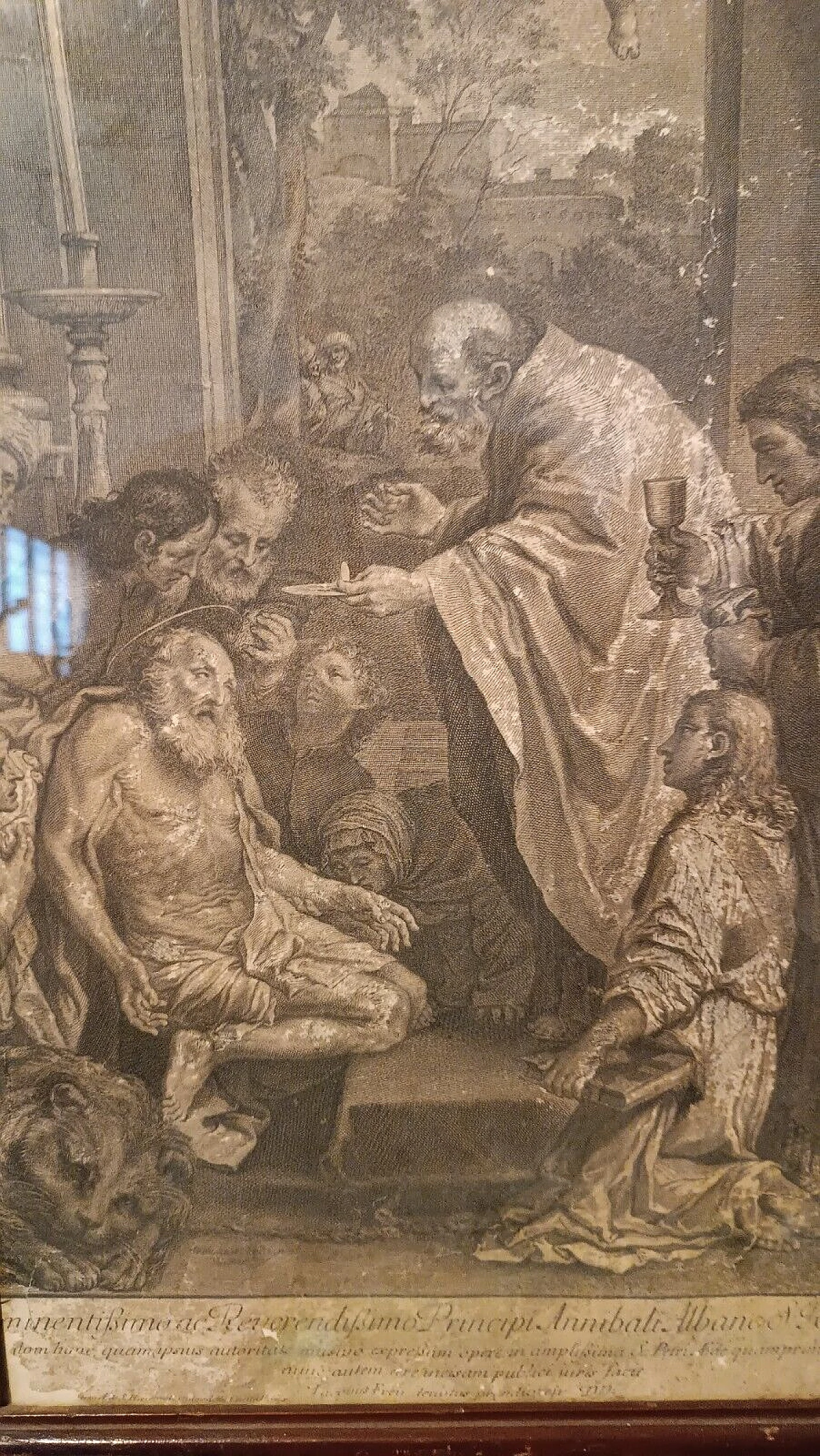 Jacob Frey, biblical scene, engraving, 18th century 5