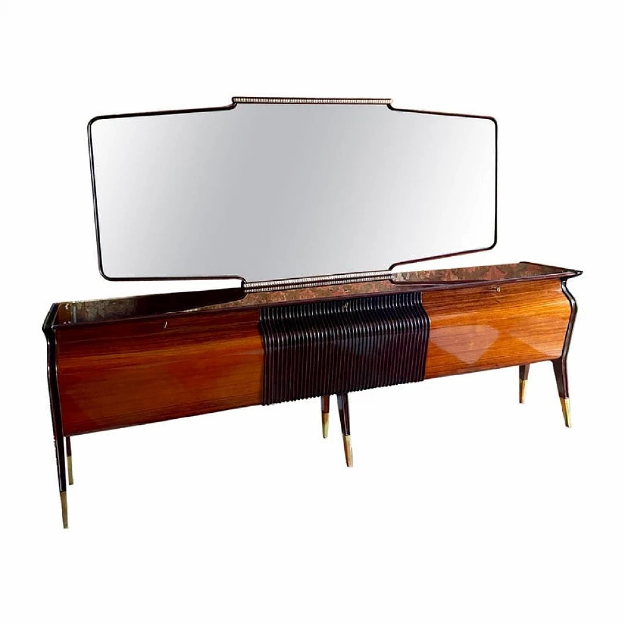 Sideboard in rosewood & mahogany by Osvaldo Borsani, 1950s 1