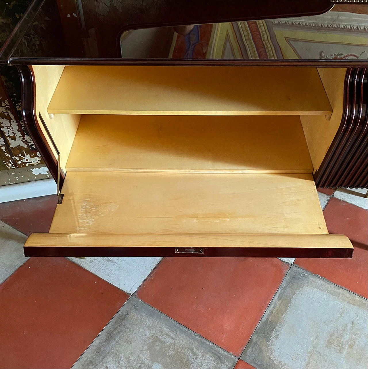 Sideboard in rosewood & mahogany by Osvaldo Borsani, 1950s 6