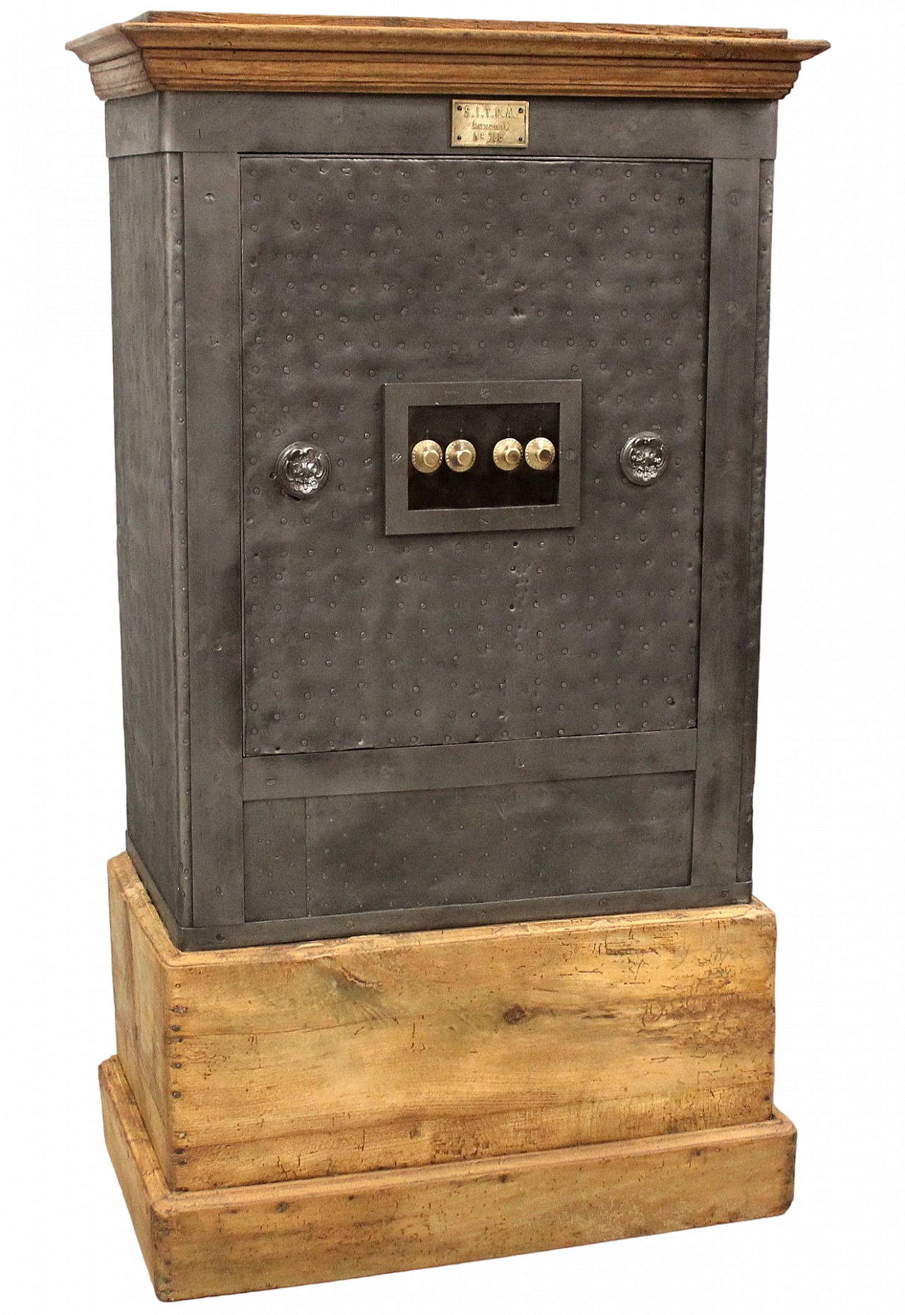 Wood and iron safe, late 19th century 2