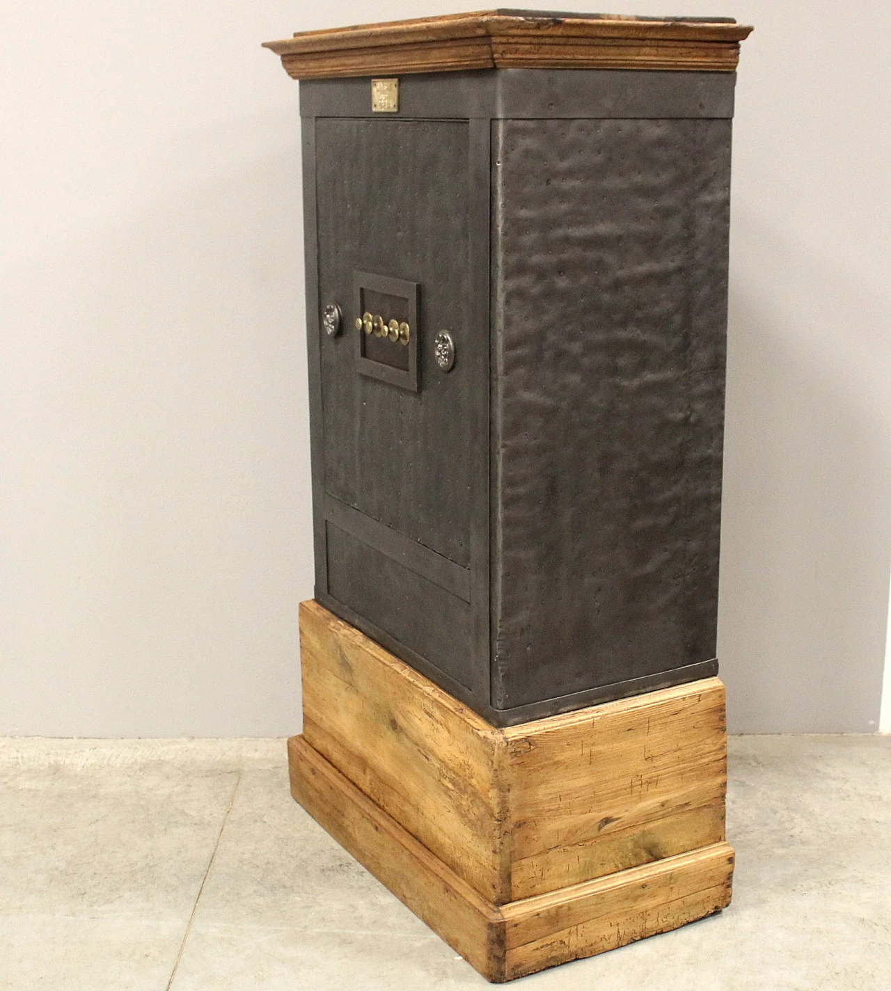 Wood and iron safe, late 19th century 5