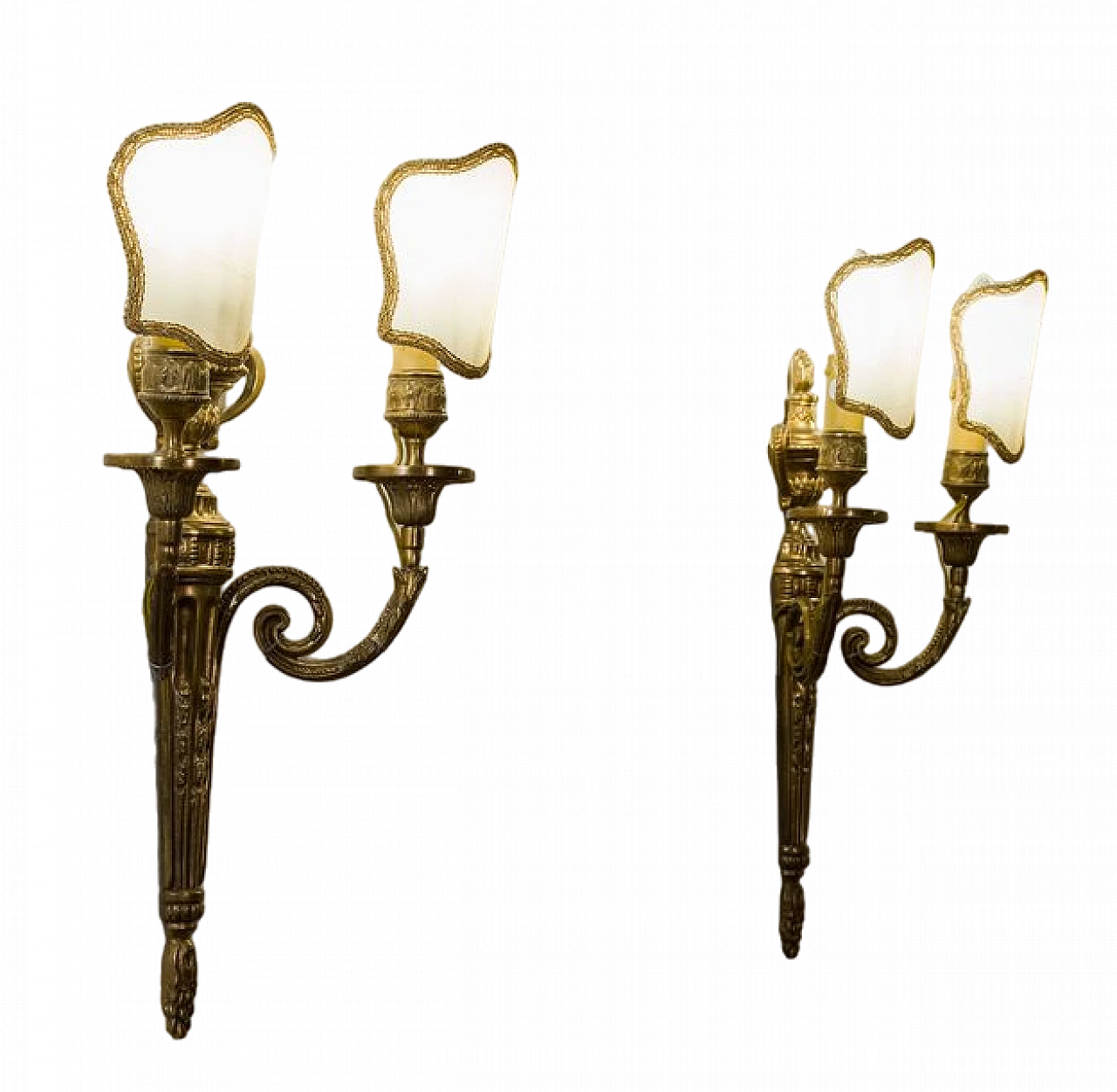 Pair of wall sconces in Louis XVI style, 1940s 11