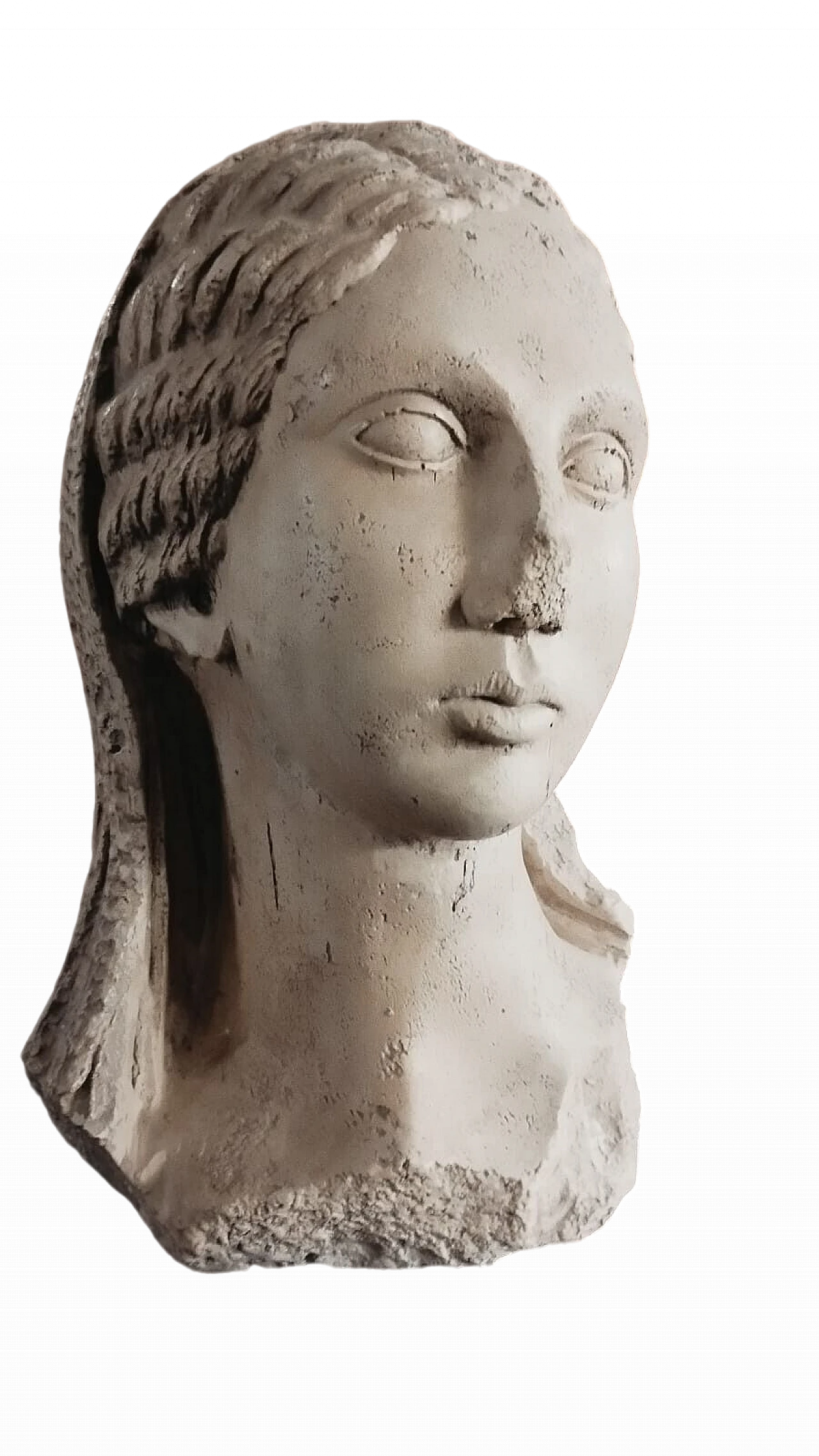 Greek woman's face, plaster sculpture, early 20th century 2