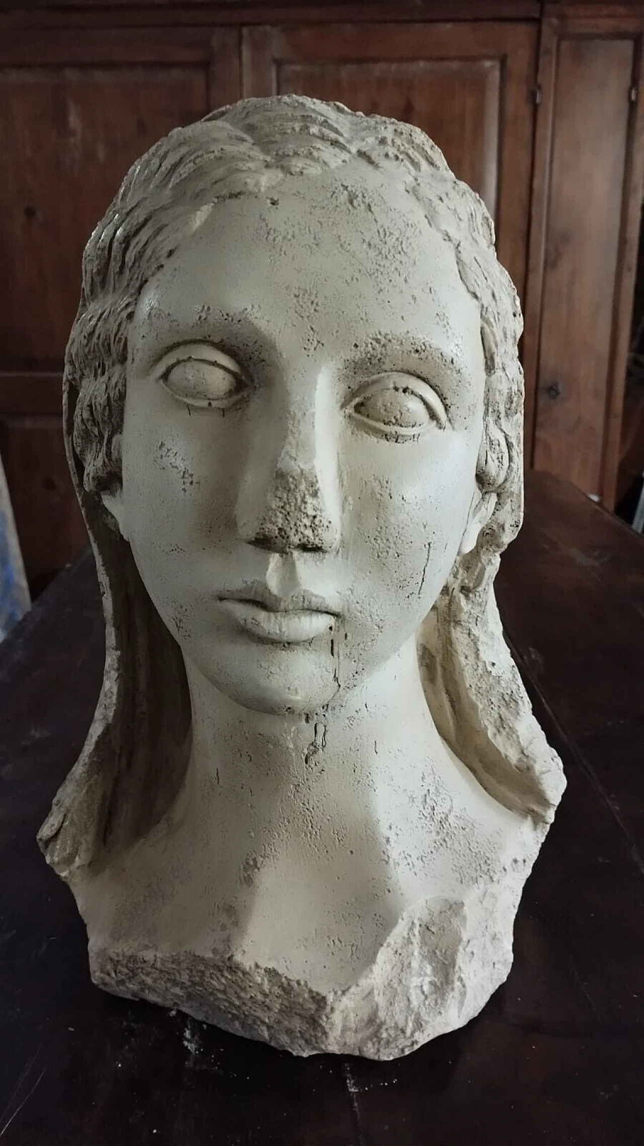 Greek woman's face, plaster sculpture, early 20th century 15