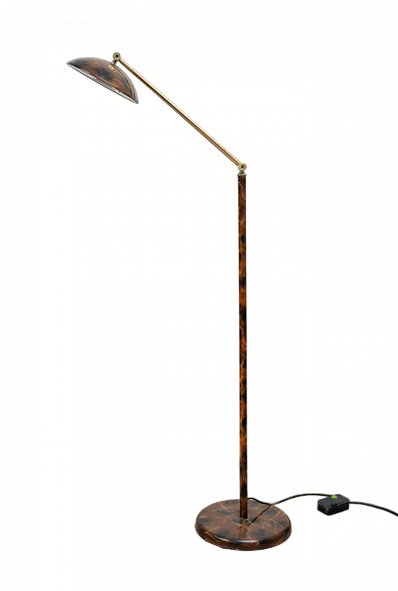 Floor lamp in brass and celluloid 5