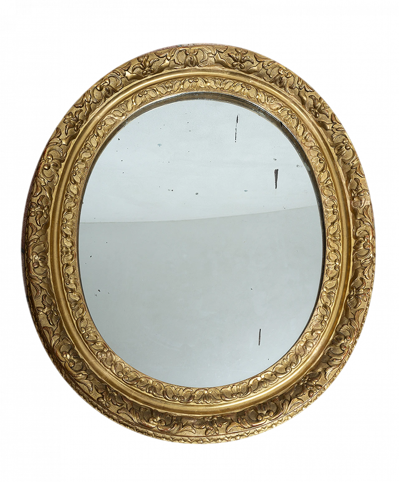 Mercury mirror with gilded and carved wood frame, 18th century 4