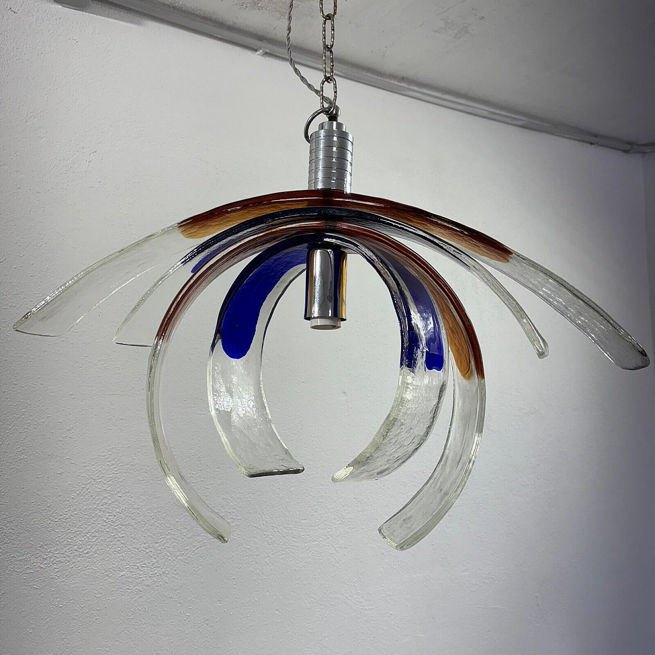 Carciofo chandelier by Carlo Nason for Mazzega, 1970s 1