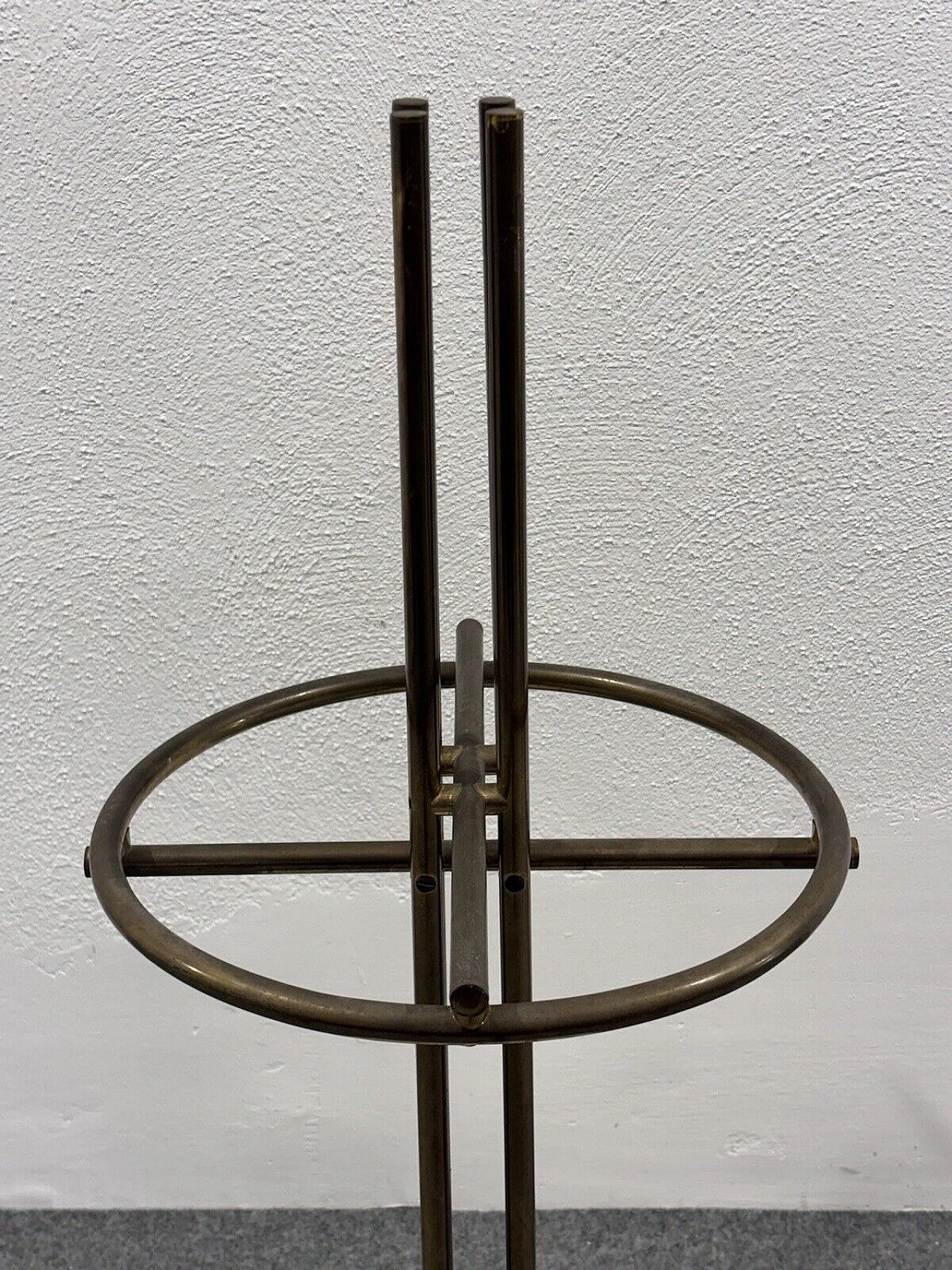 Marble and brass umbrella stand by Renato Zevi for Metalarte 6