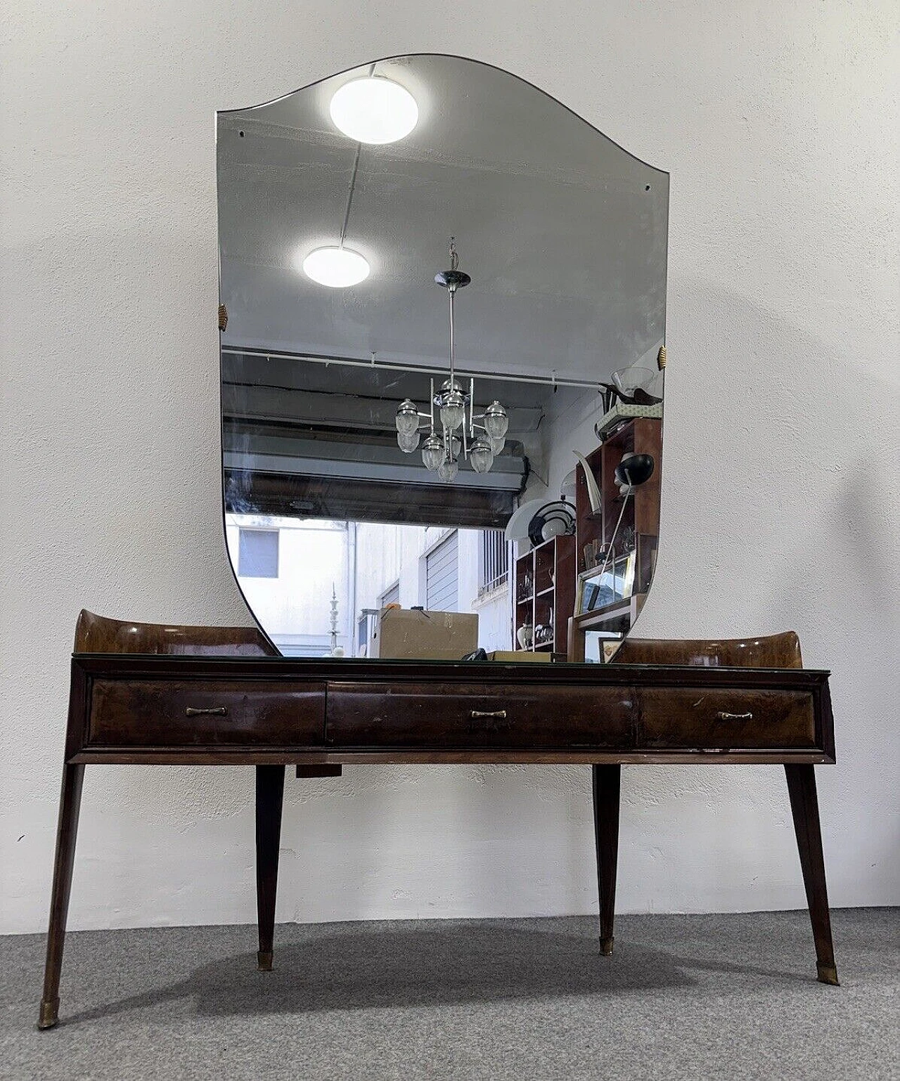 Console with mirror by Palazzi dell'Arte Cantù, 1950s 1