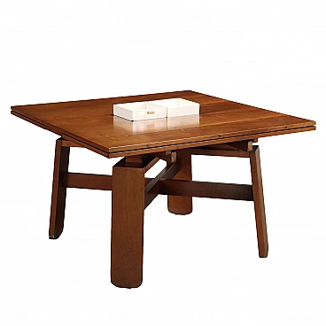 Table 612 in walnut veneered wood by Silvio Coppola for Bernini, 1960s