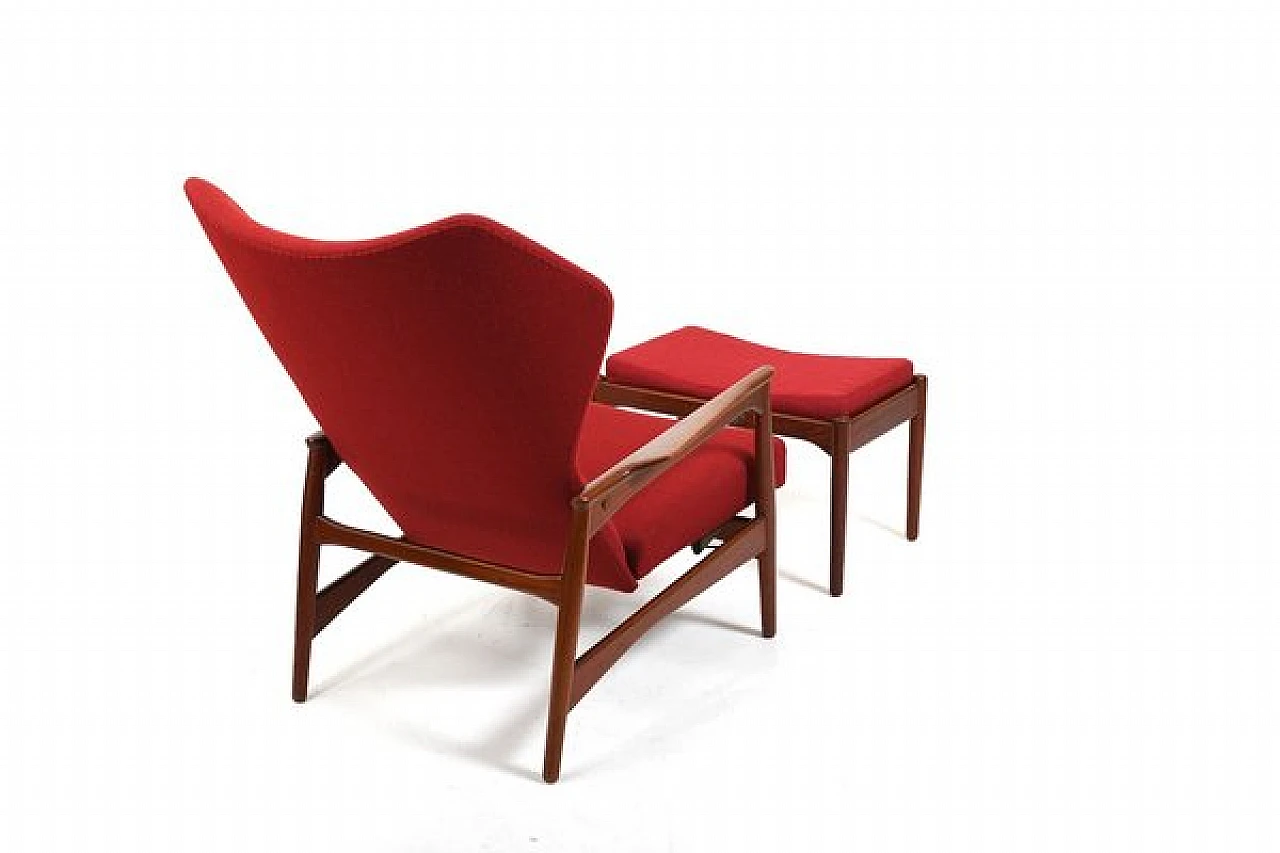 Cloud Master armchair with footstool by Ib Kofod-Larsen, 1950s 7