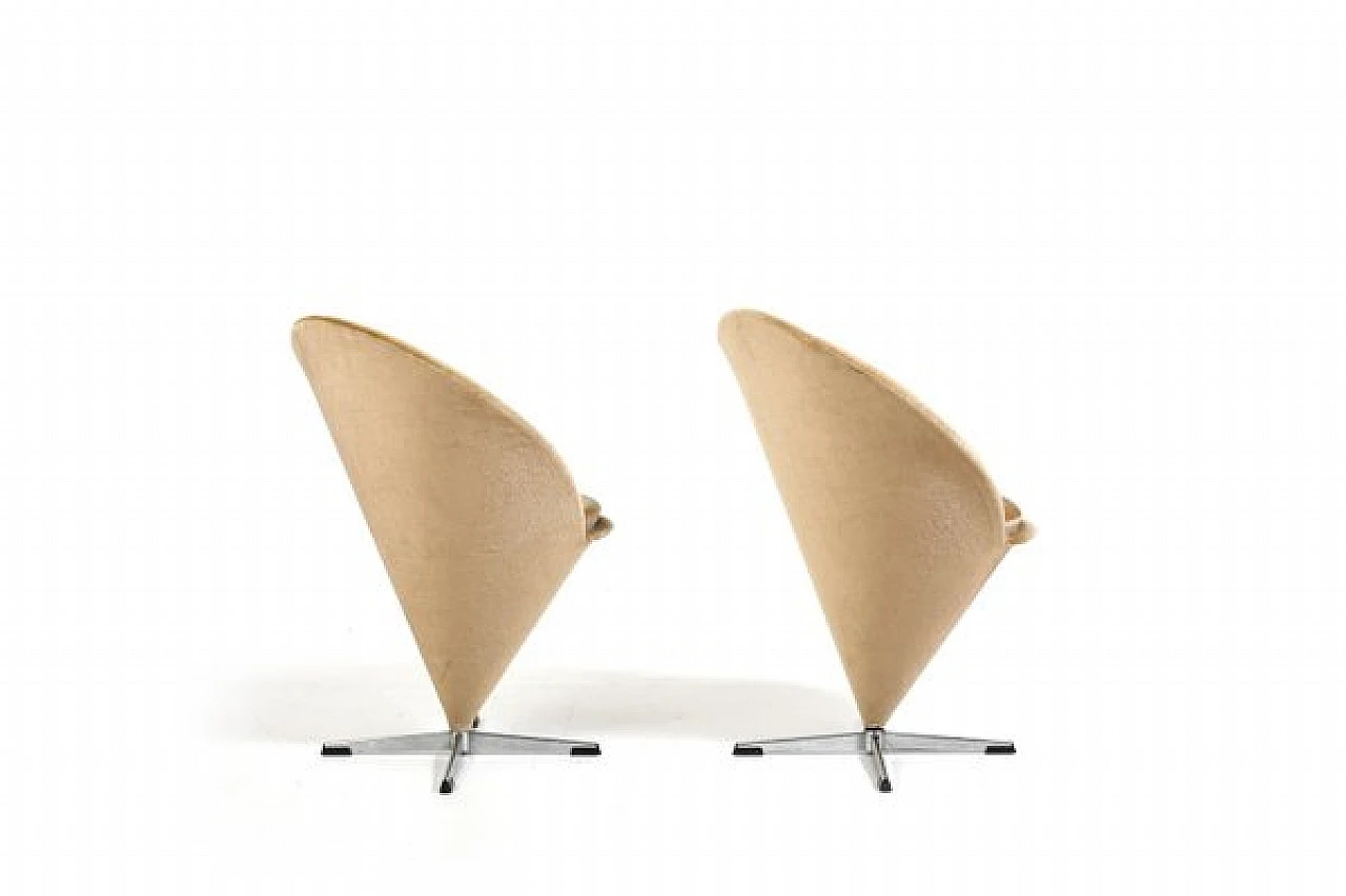 Pair of Cone Chair armchairs by Verner Panton for Pluslinje, 1970s 5