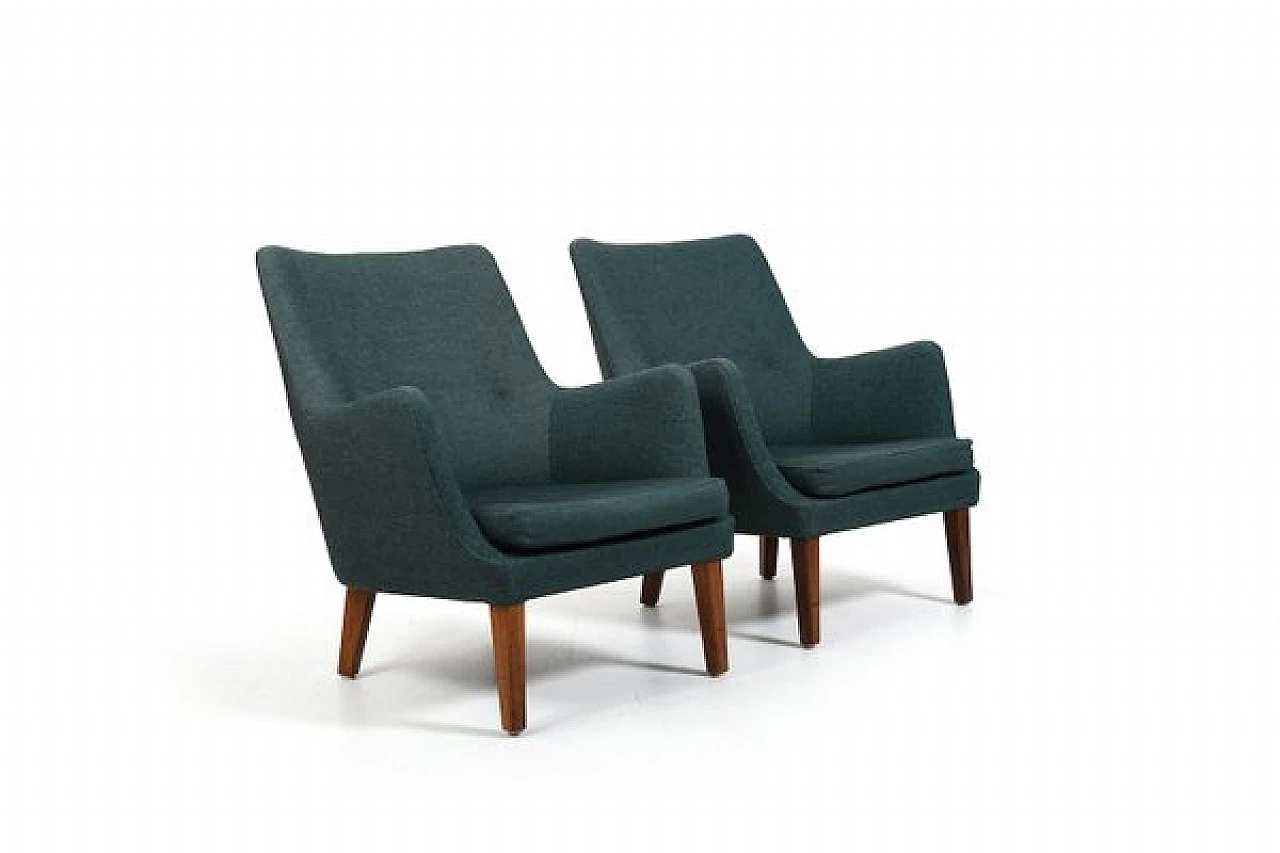 Pair of AV-53 armchairs by Arne Vodder for Ivan Schlechter, 1950s 2