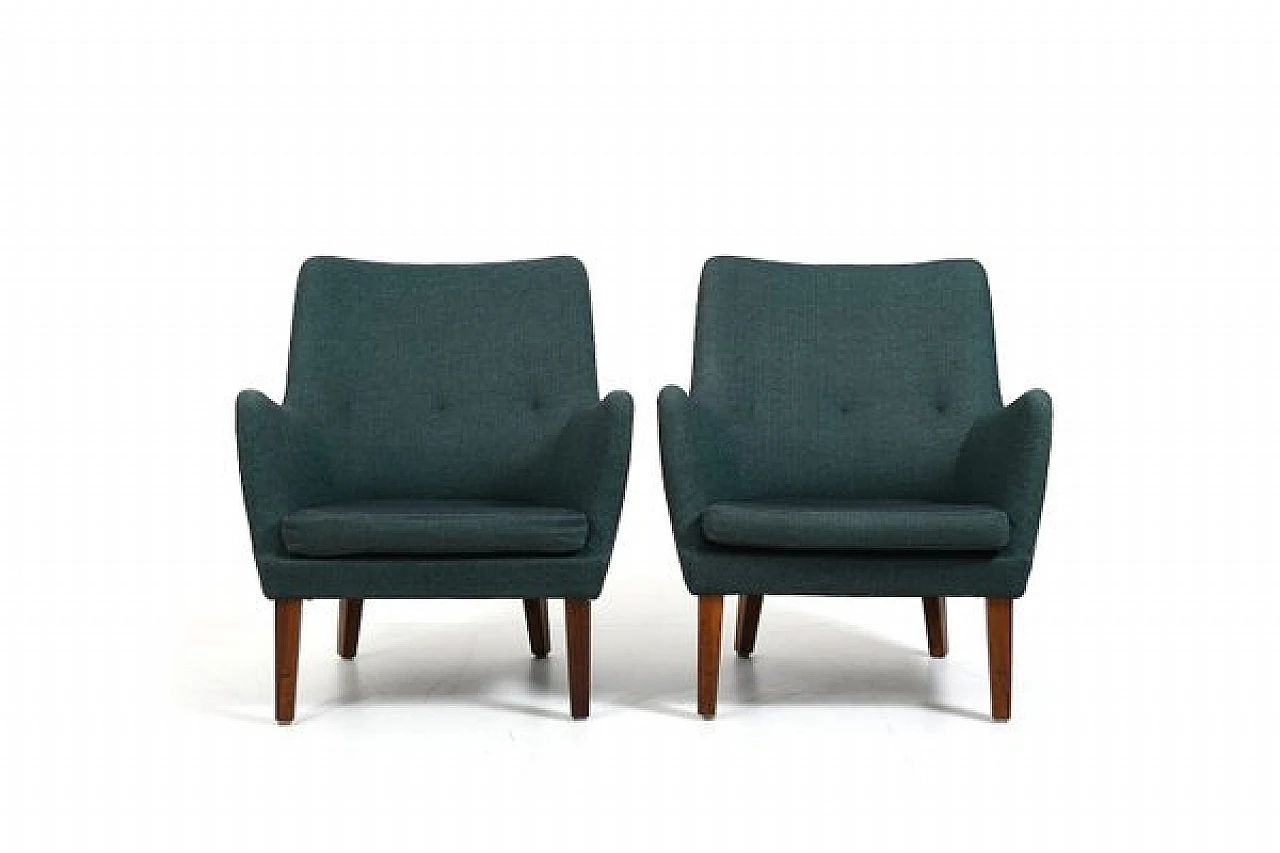 Pair of AV-53 armchairs by Arne Vodder for Ivan Schlechter, 1950s 8