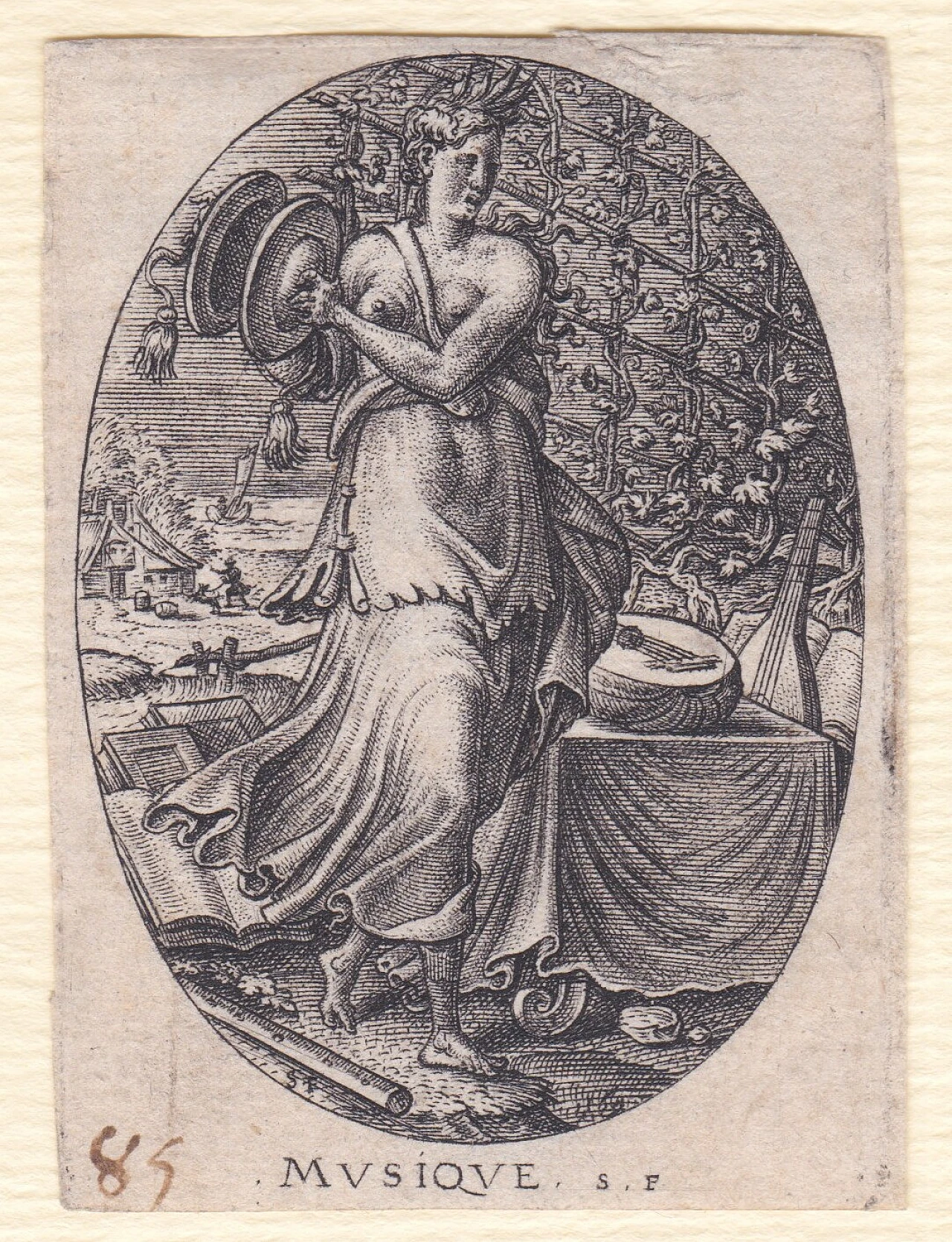 Etienne Delaune, Musique, burin engraving, 1569 1