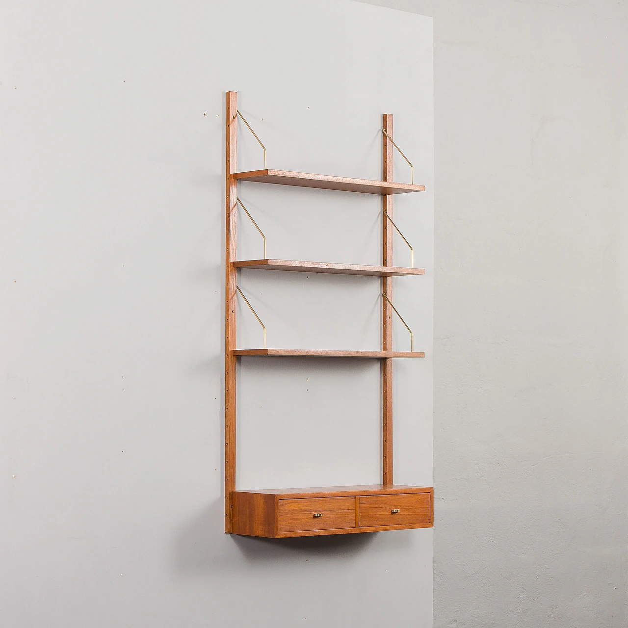 Hanging bookcase with console in the style of P. Cadovius, 1960s 1