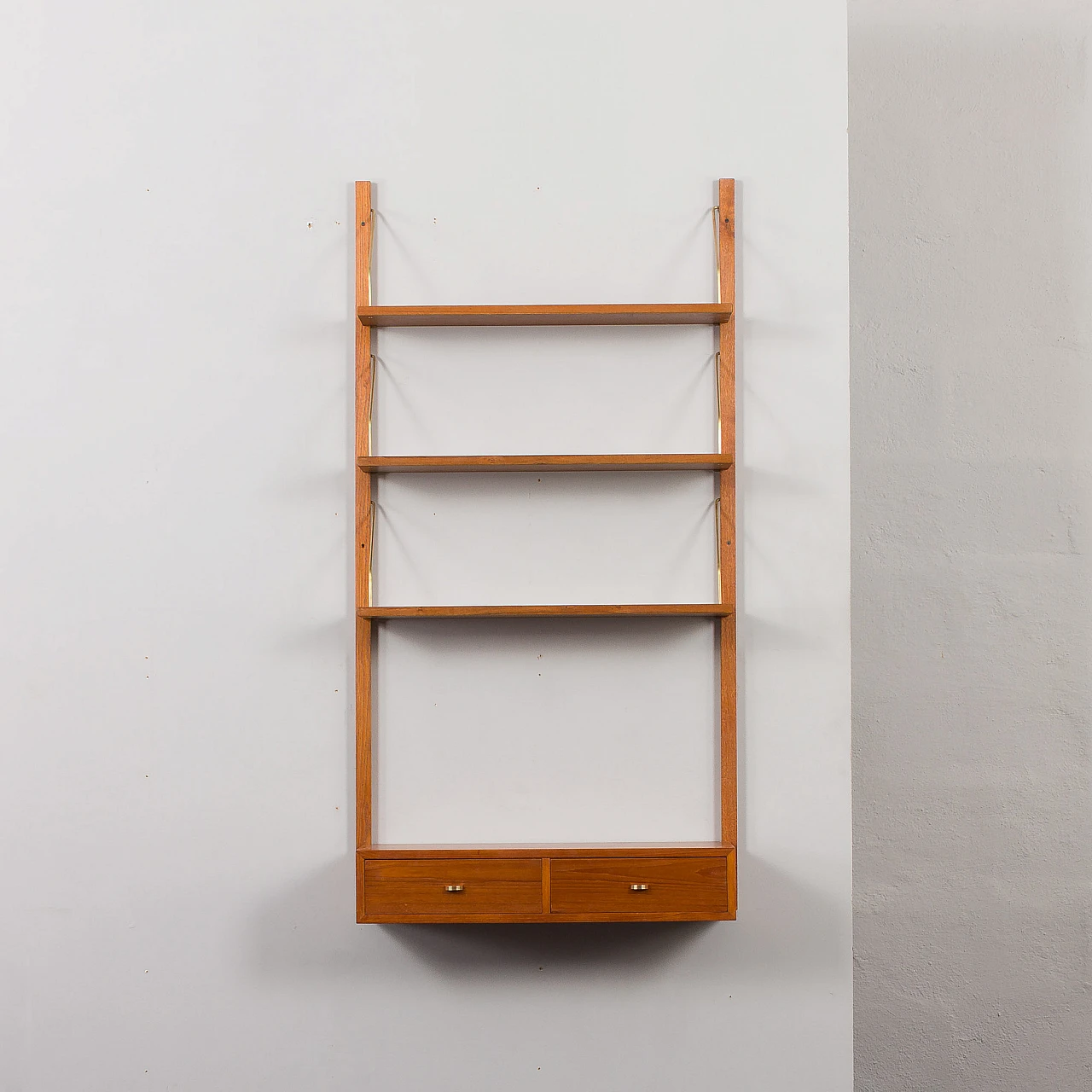 Hanging bookcase with console in the style of P. Cadovius, 1960s 3