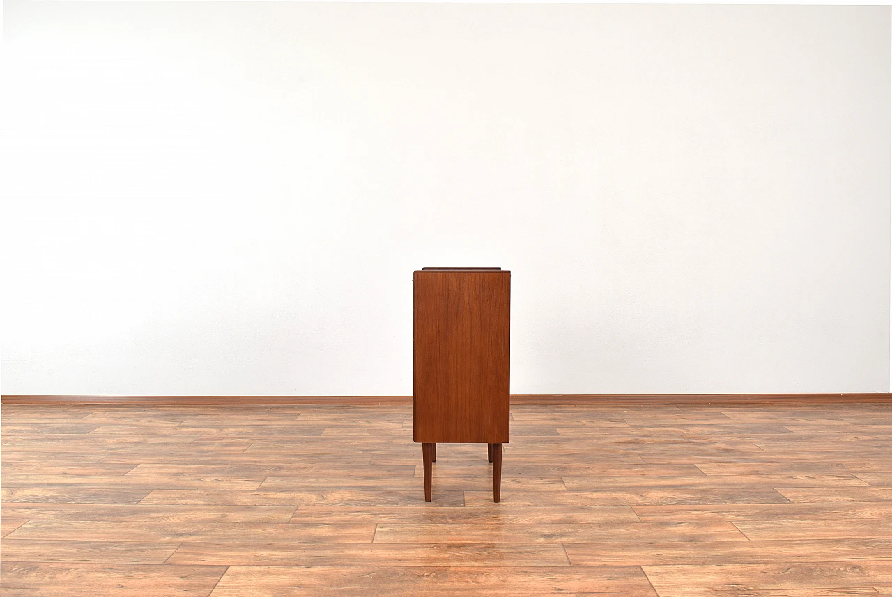 Danish teak five-compartment chest of drawers, 1960s 5