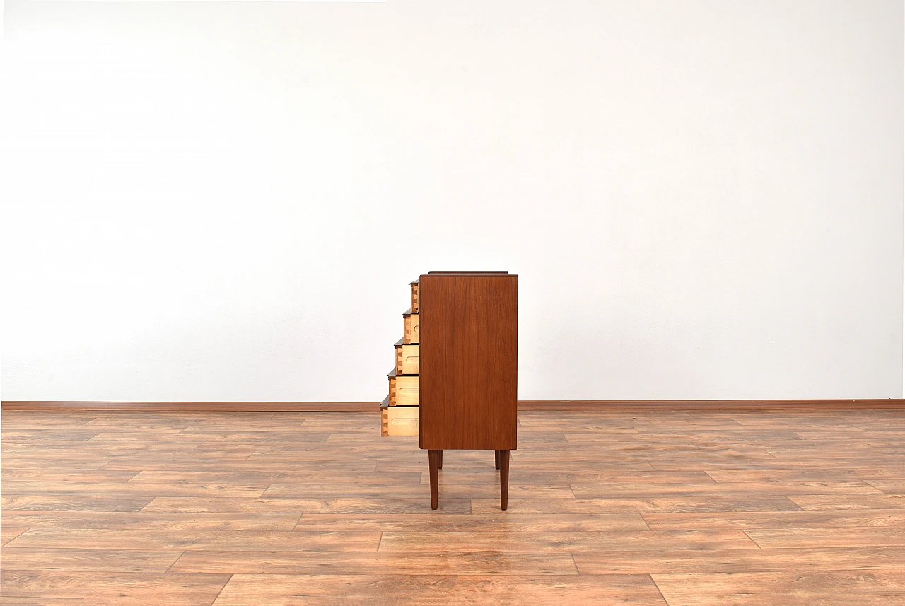 Danish teak five-compartment chest of drawers, 1960s 7