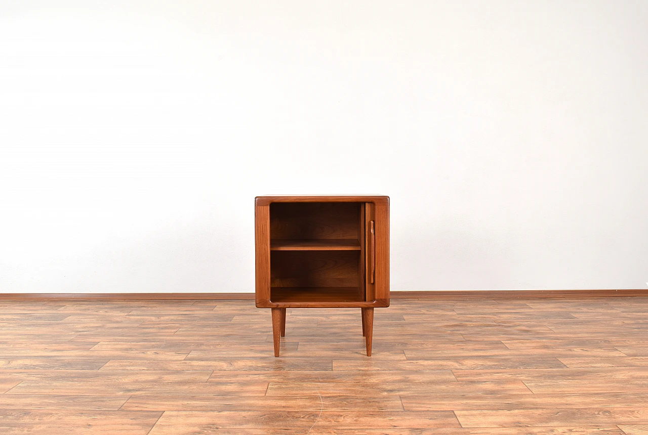 Teak cabinet with sliding door by Dyrlund, 1960s 2