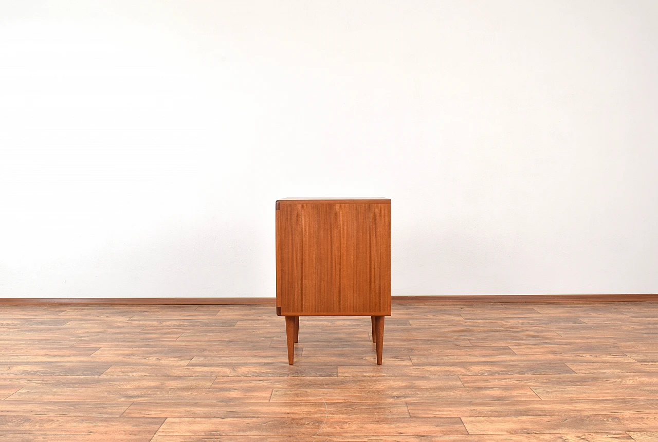 Teak cabinet with sliding door by Dyrlund, 1960s 5