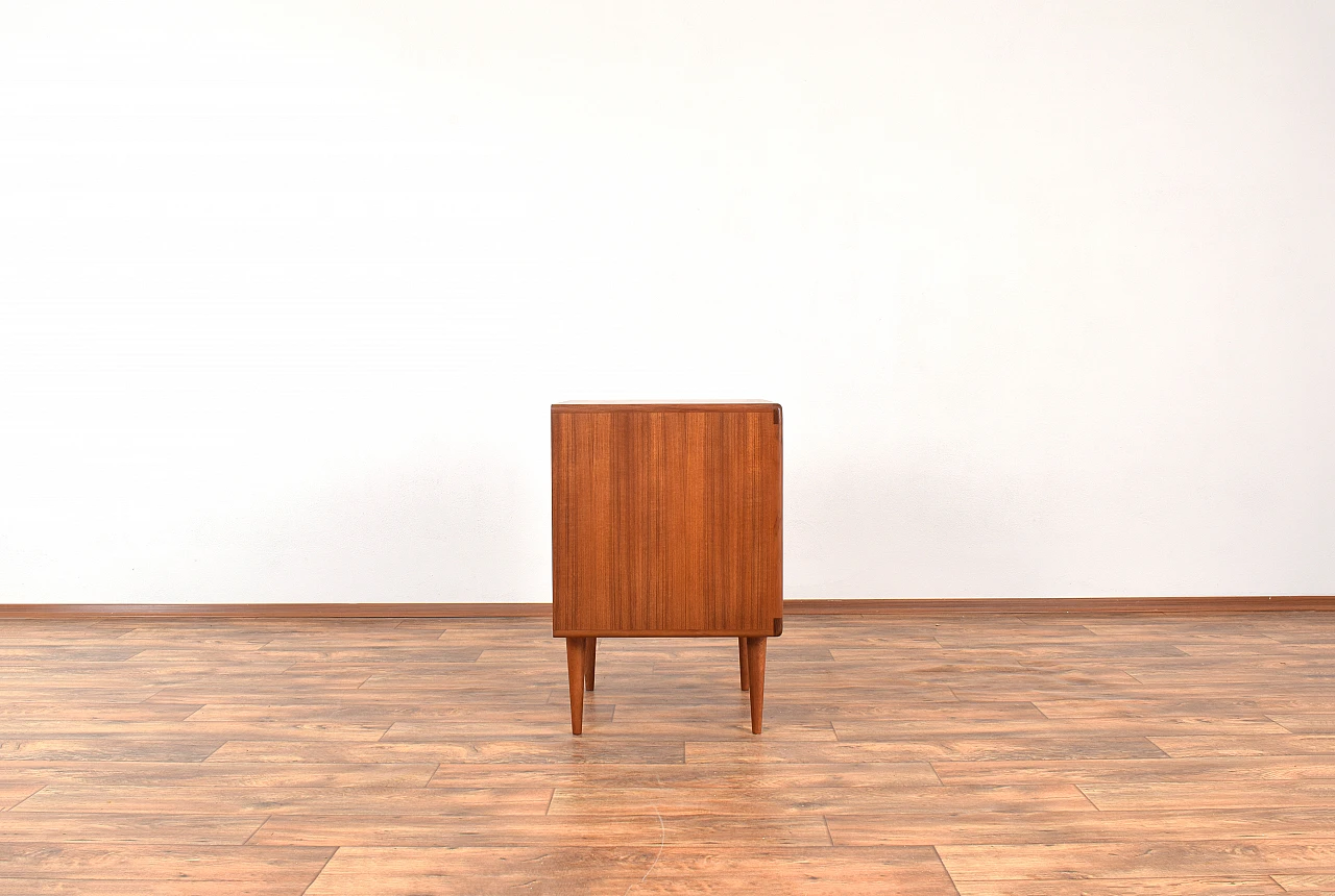 Teak cabinet with sliding door by Dyrlund, 1960s 6