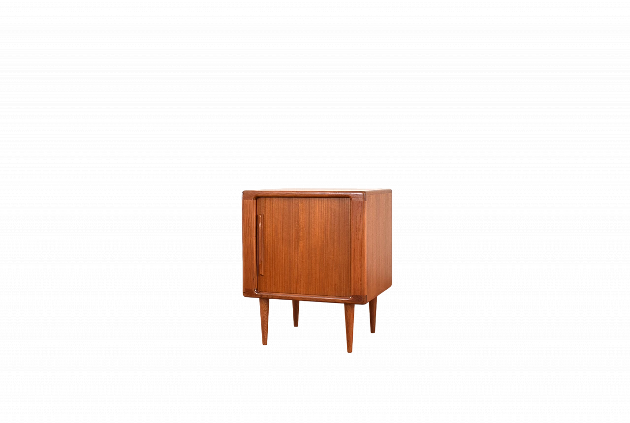 Teak cabinet with sliding door by Dyrlund, 1960s 10