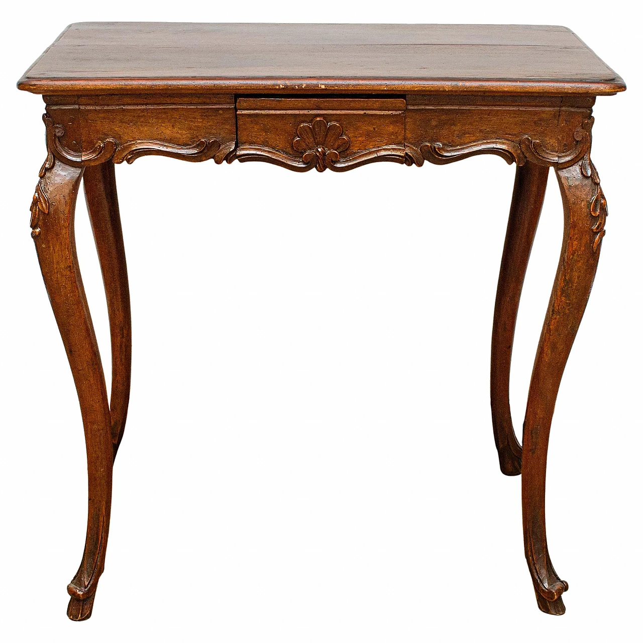 Walnut coffee table with drawer, 18th century 1