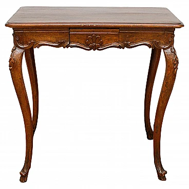 Walnut coffee table with drawer, 18th century