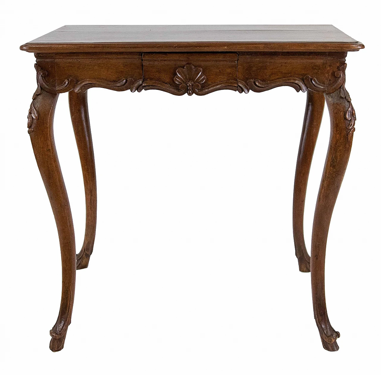 Walnut coffee table with drawer, 18th century 10