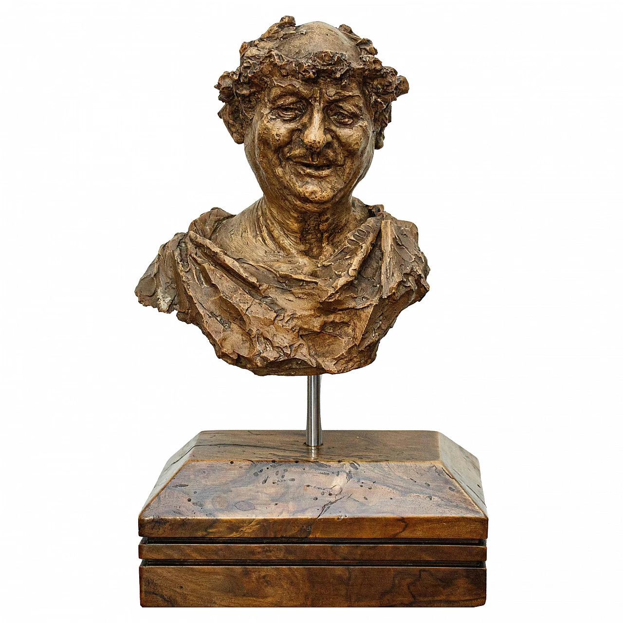 Adolfo Laurenti, Bust of togatus, terracotta sculpture, 19th century 1