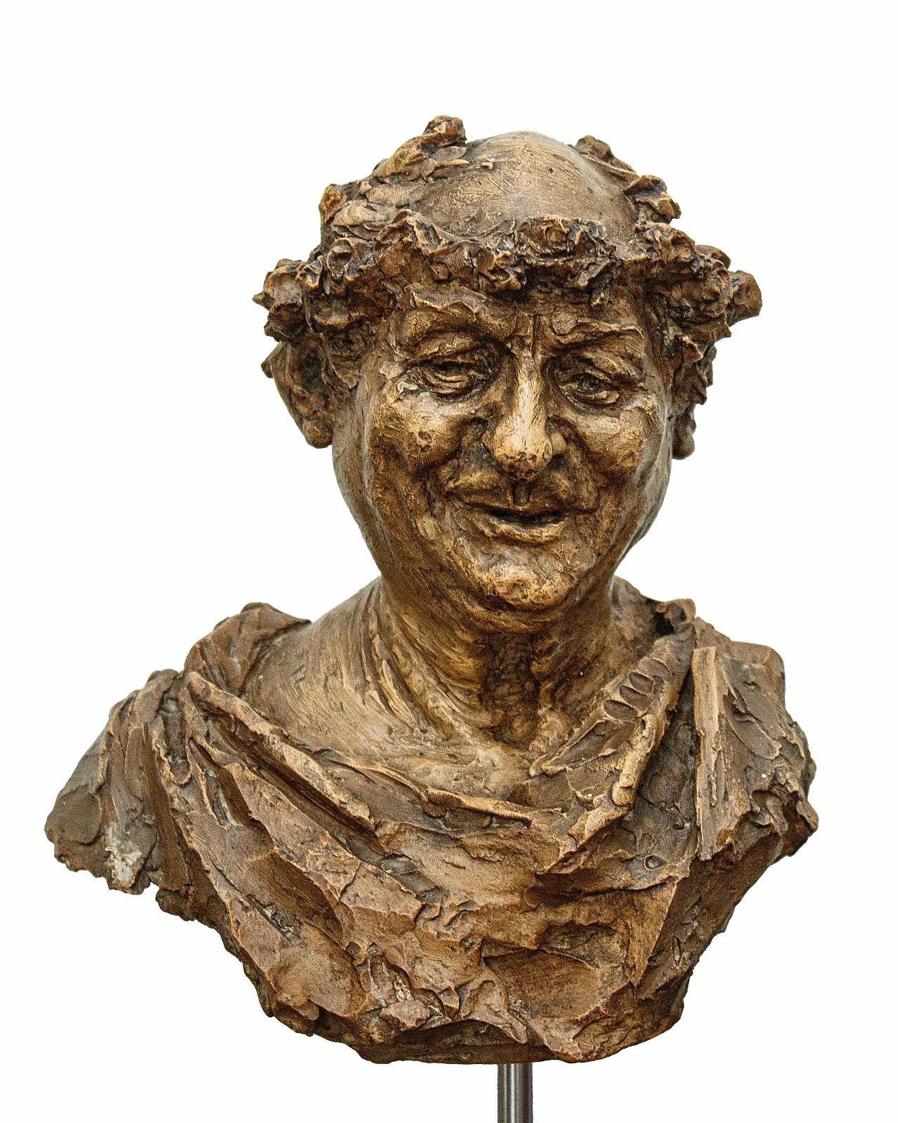 Adolfo Laurenti, Bust of togatus, terracotta sculpture, 19th century 2