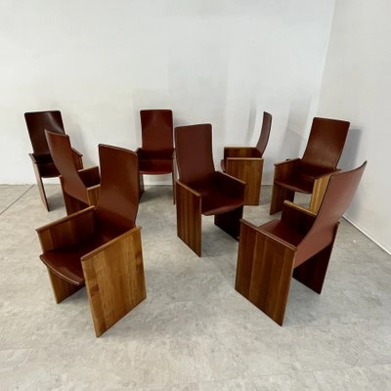 8 Torcello chairs attributed to Tobia Scarpa for Stildomus, 1960s 1