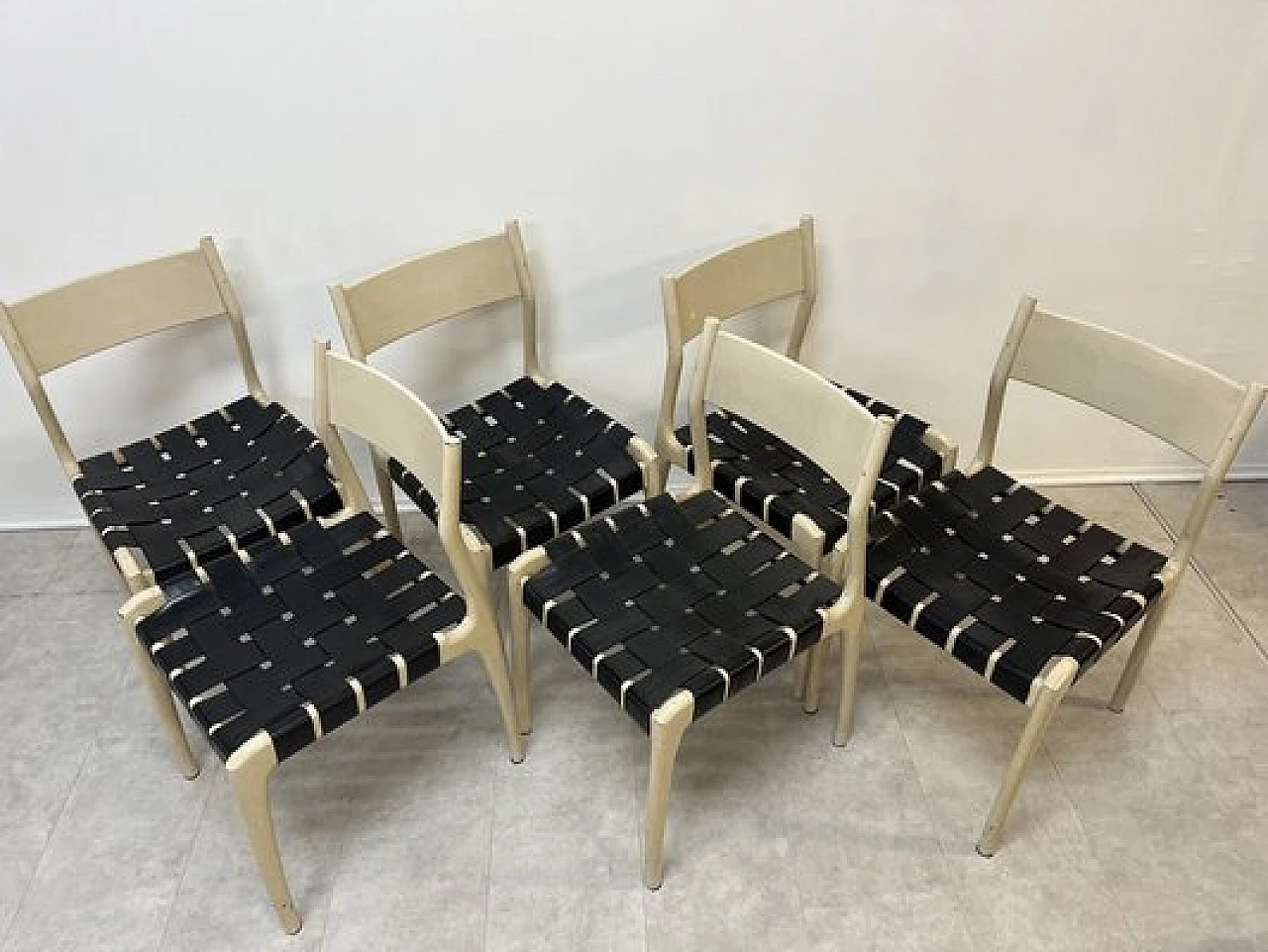 6 Teak 993 chairs by Fratelli Montina, 1960s 4