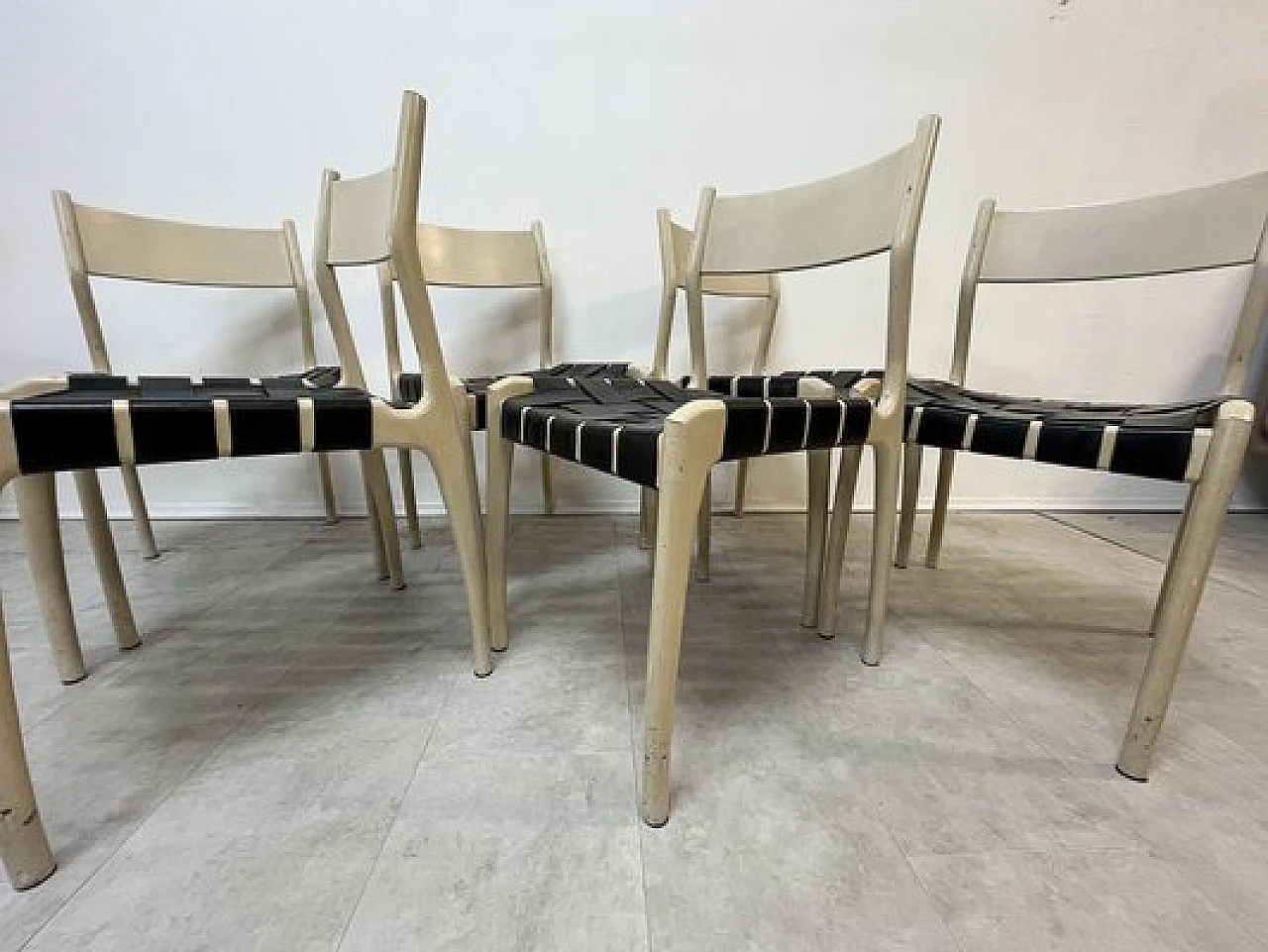 6 Teak 993 chairs by Fratelli Montina, 1960s 5