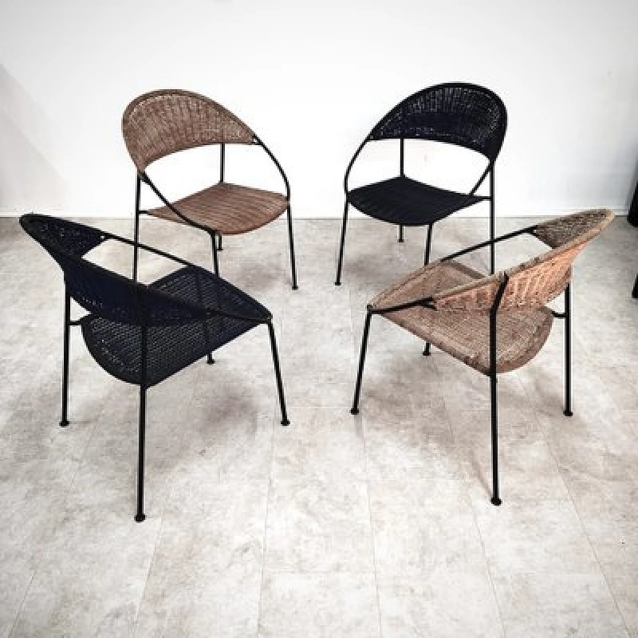 4 Chairs by Gastone Rinaldi for Rima, 1950s 1