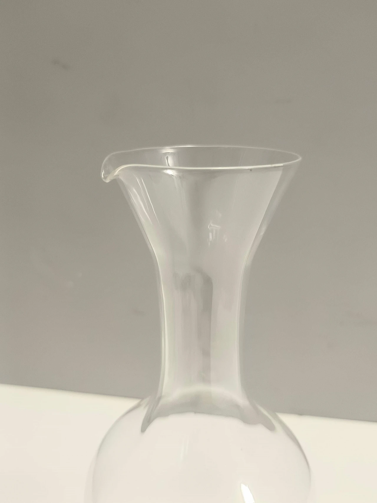 Transparent glass vase with gilded detail by La Murrina, 1980s 4