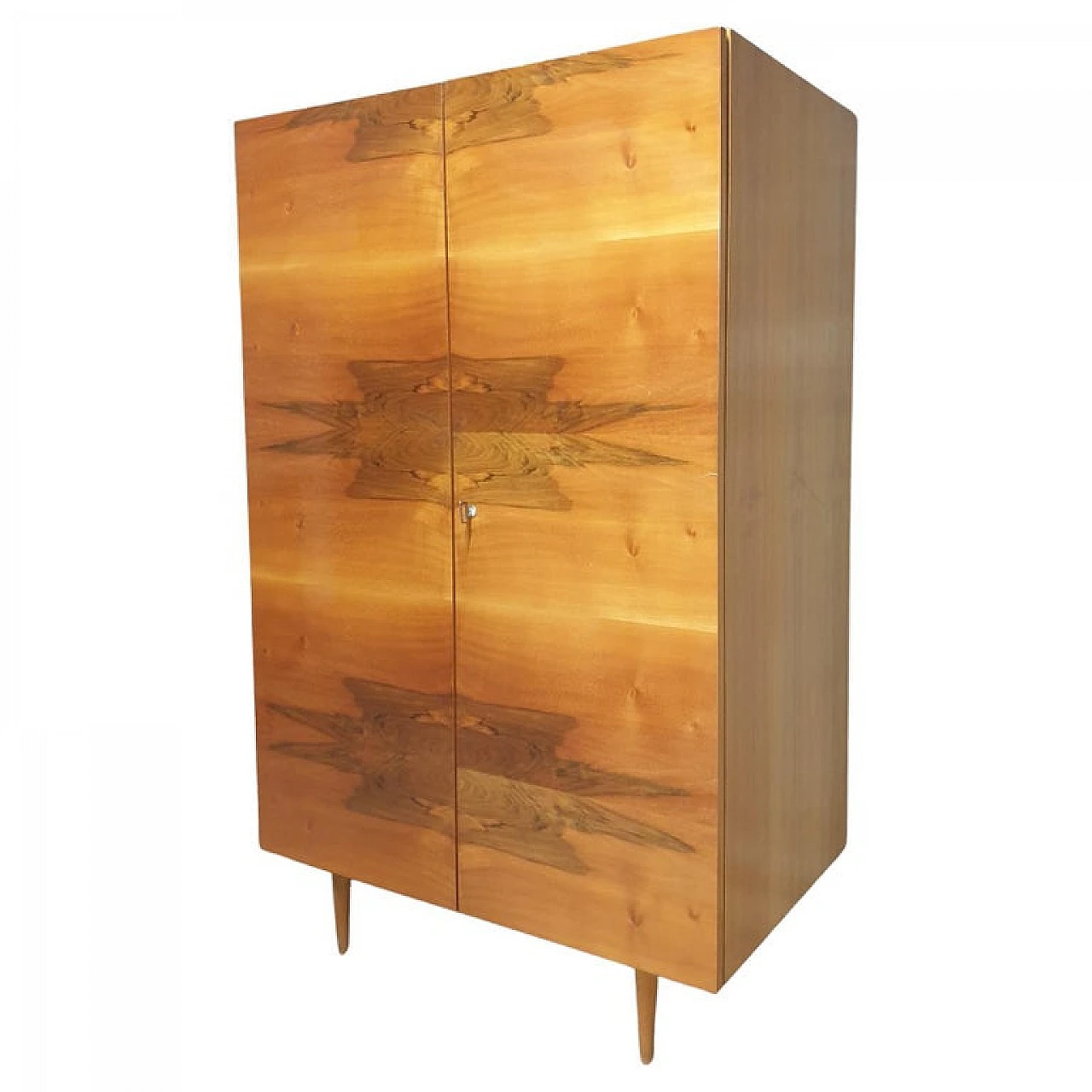 Czechoslovakian ash, walnut and plywood wardrobe, 1970s 1