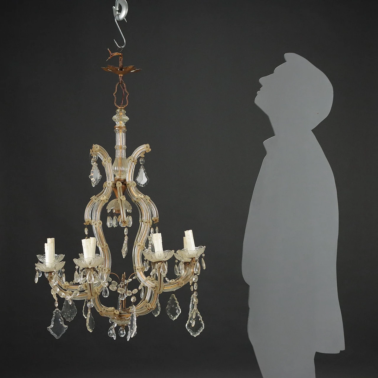 Maria Theresa style glass chandelier, early 20th century 2