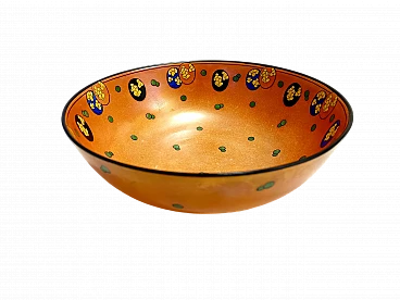 Ciotola in porcellana laccata arancione di Royal Doulton, anni '20