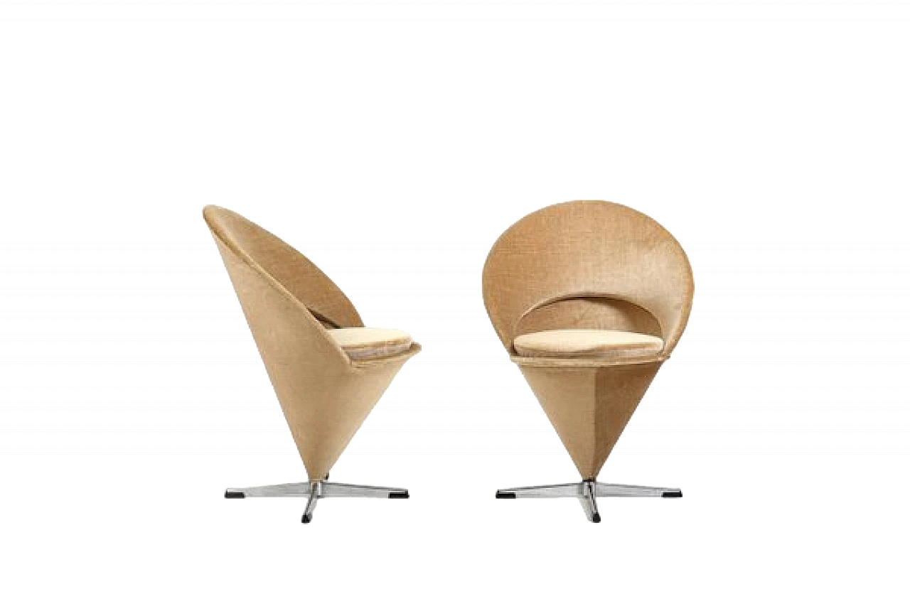 Pair of Cone Chair armchairs by Verner Panton for Pluslinje, 1970s 9