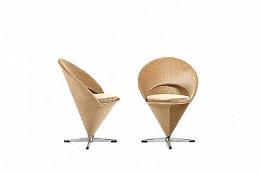 Pair of Cone Chair armchairs by Verner Panton for Pluslinje, 1970s