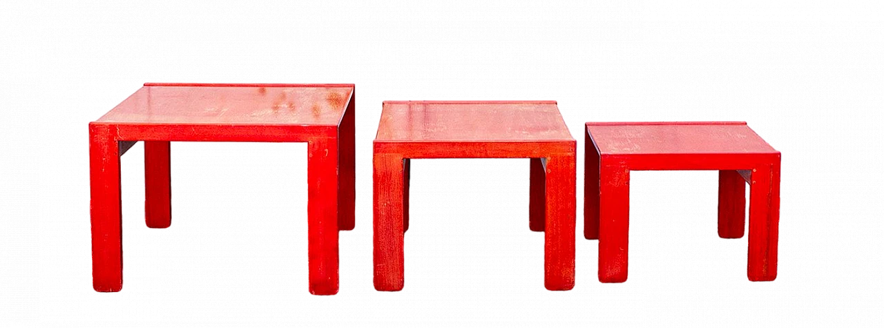 3 Stackable 777 side tables by Tobia & Afra Scarpa for Cassina, 1965 7