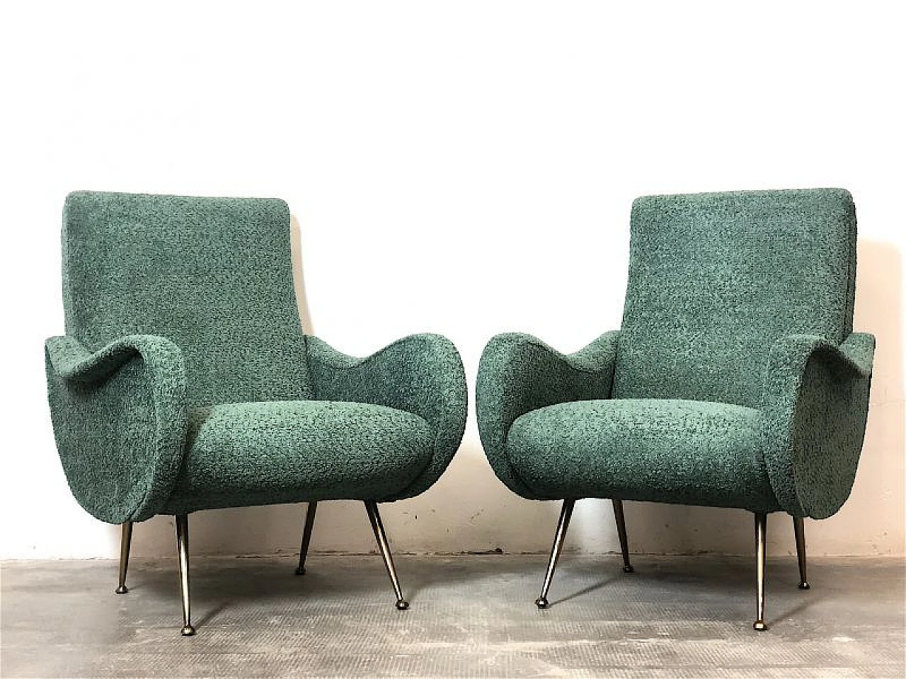 Pair of Lady armchairs attributed to M. Zanuso, 1950s 1