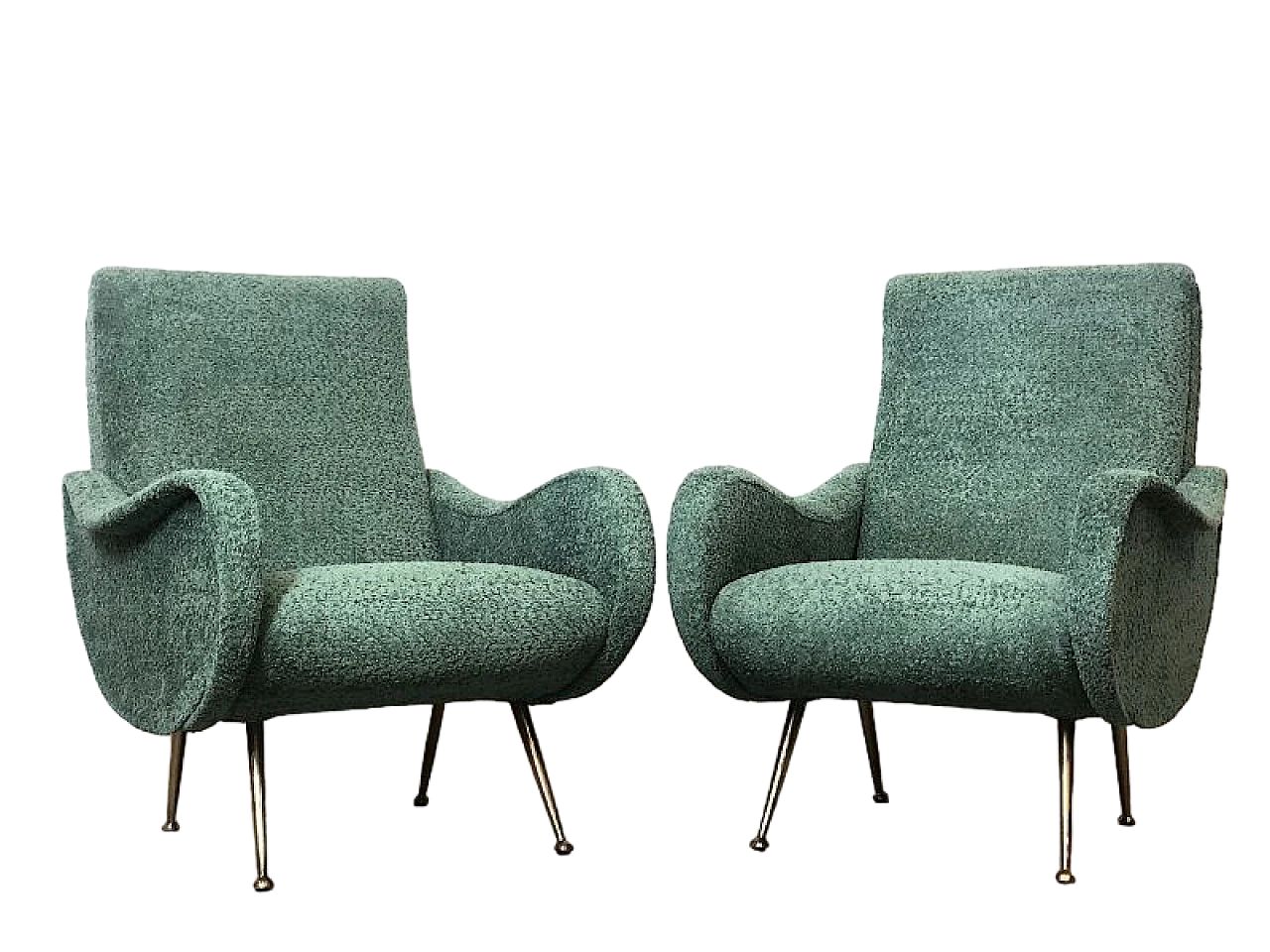 Pair of Lady armchairs attributed to M. Zanuso, 1950s 2