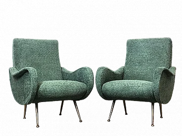 Pair of Lady armchairs attributed to M. Zanuso, 1950s