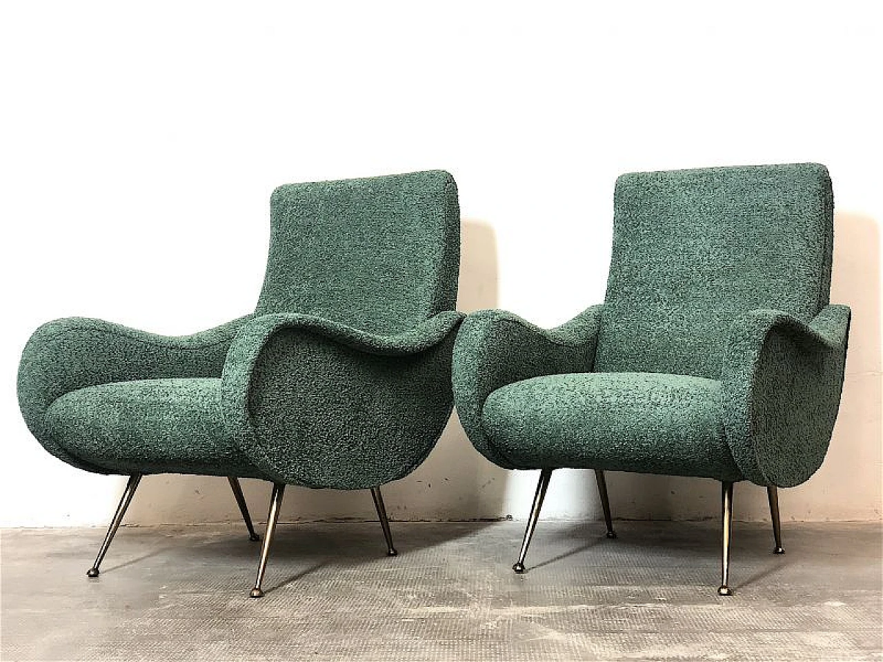 Pair of Lady armchairs attributed to M. Zanuso, 1950s 4