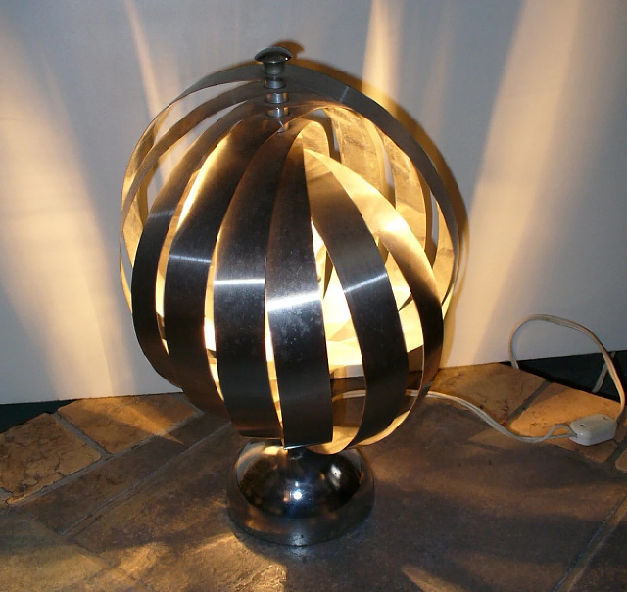 Metal and steel table lamp by Henry Mathieu, 1960s 11