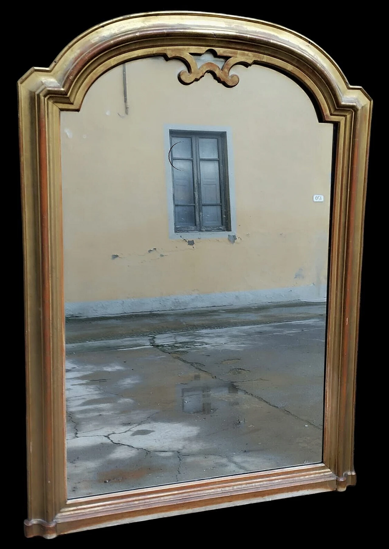 Gilded wood and pastiglia mirror, mid-19th century 1