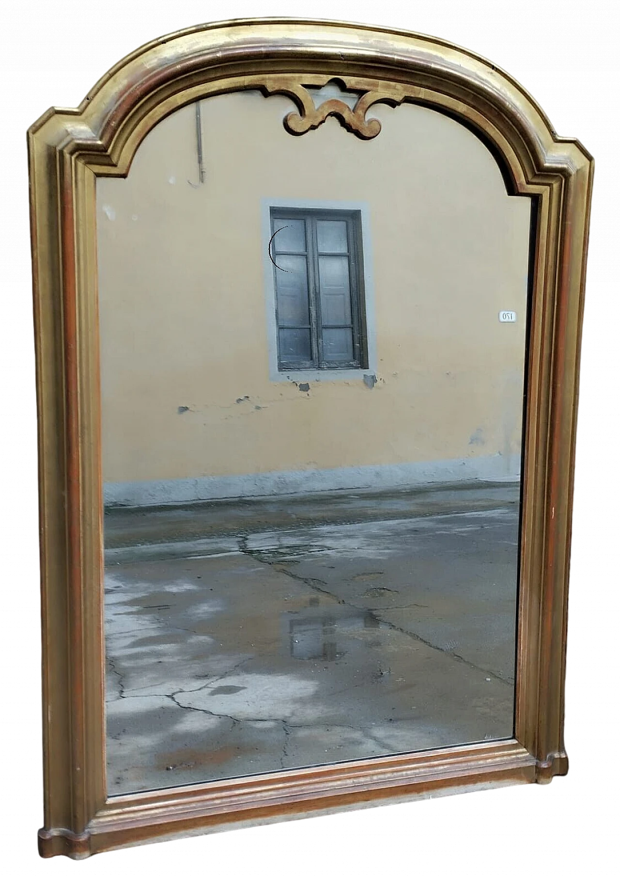 Gilded wood and pastiglia mirror, mid-19th century 2